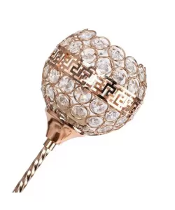 Lampadar Adela, 3*E27, Auriu, Metal si Cristal