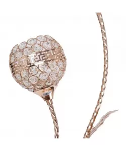 Lampadar Adria, 3*E27, Auriu, Metal si Cristal