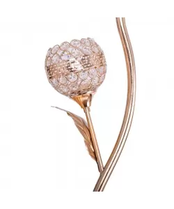 Lampadar Alegria, 3*E27, Auriu, Metal si Cristal