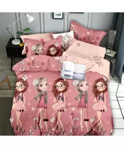 Lenjerie Fetite pentru Pat de 2 Persoane, 6 Piese, Bumbac Finet, 760/6 Lenjerie Fetite pentru Pat de 2 Persoane, 6 Piese, Bumbac Finet, 760/6