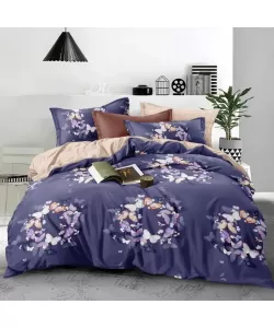 Lenjerie Fluturi, Pat 2 Persoane, 6 Piese, Bumbac Finet, 760/22 Lenjerie Fluturi, Pat 2 Persoane, 6 Piese, Bumbac Finet, 760/22