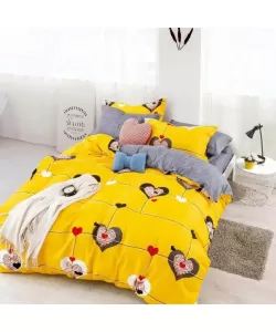 Lenjerie Inimioare Pat 2 Persoane, 6 Piese, Bumbac Finet, 760/66 Lenjerie Inimioare Pat 2 Persoane, 6 Piese, Bumbac Finet, 760/66