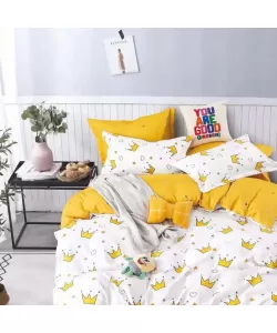 Lenjerie Model Regal, Pat 2 Persoane, 6 Piese, Bumbac Finet, 760/52 Lenjerie Model Regal, Pat 2 Persoane, 6 Piese, Bumbac Finet, 760/52