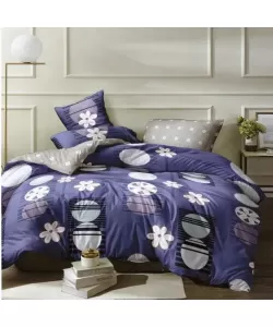 Lenjerie Pat 2 Persoane, 4 Piese, Bumbac, F19/B Lenjerie Pat 2 Persoane, 4 Piese, Bumbac, F19/B