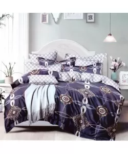 Lenjerie Pat 2 Persoane, 4 Piese, Bumbac Finet, F19/N Lenjerie Pat 2 Persoane, 4 Piese, Bumbac Finet, F19/N