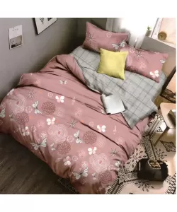 Lenjerie Pat 2 Persoane, 4 Piese, Bumbac Finet, F19/S Lenjerie Pat 2 Persoane, 4 Piese, Bumbac Finet, F19/S