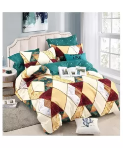 Lenjerie Pat 2 Persoane, 6 Piese Bumbac Finet, 760/133 Lenjerie Pat 2 Persoane, 6 Piese Bumbac Finet, 760/133