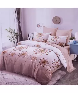 Lenjerie Pat 2 Persoane cu Elastic, 6 Piese, Bumbac Finet, F20A/334 Lenjerie Pat 2 Persoane cu Elastic, 6 Piese, Bumbac Finet, F20A/334