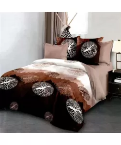 Lenjerie Pat 2 Persoane cu Elastic, 6 Piese, Bumbac Finet F20A/391 Lenjerie Pat 2 Persoane cu Elastic, 6 Piese, Bumbac Finet F20A/391