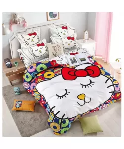 Lenjerie Pisicute, Pat 2 Persoane, 6 Piese, Bumbac Finet, 760/99 Lenjerie Pisicute, Pat 2 Persoane, 6 Piese, Bumbac Finet, 760/99