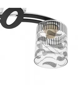 Lustra Adonia, 2*E27, Negru, Metal