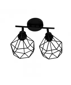 Lustra Aerope, 2x E27, Metal, Negru Lustra Aerope, 2x E27, Metal, Negru
