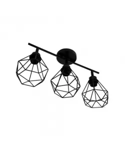 Lustra Ailyn 3x E27 Negru Lustra Ailyn 3x E27 Negru