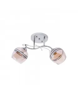 Lustra Alisia, 2*E27, Crom, Metal si Sticla