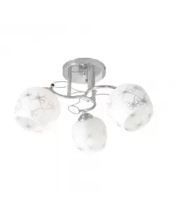 Lustra Alisia 3x E27 Alb Argintiu