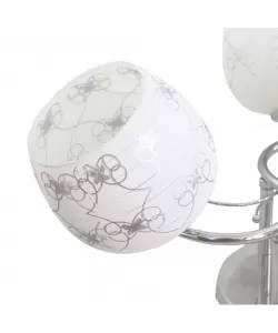 Lustra Alisia 3x E27 Alb Argintiu