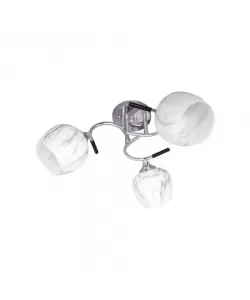 Lustra Alma, 3*E27, Crom, Metal si Sticla