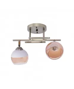 Lustra Anemona, 2*E27, Bronz, Metal si Sticla