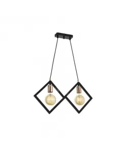 Lustra Atenis, 2*E27, Metal, Negru