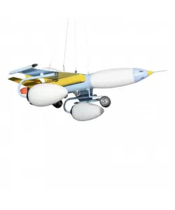 Lustra Avion 5x E14 Albastru