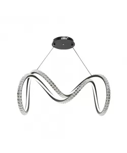 Lustra Banda LED Infinitia, 120W, Lumina Rece/Calda/Neutra, Negru