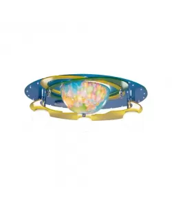 Lustra Beti, 3*E27, Albastru, Lemn