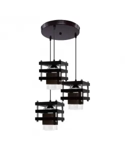 Lustra Castilio, 3*E27, Maro, Metal si Sticla