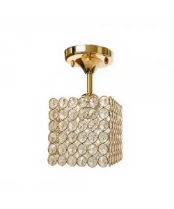 Lustra Catrina Cristal, 1*E27, Patrat, Aurie