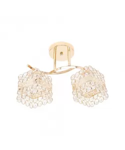 Lustra Catrina Cristal, 2*E27, Patrata, Auriu