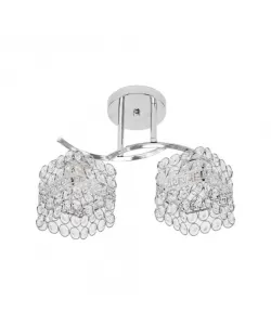 Lustra Catrina Cristal, 2*E27, Patrata, Crom