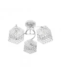 Lustra Catrina Cristal, 3*E27, Metal, Crom