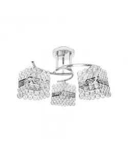 Lustra Catrina Cristal, 3*E27, Metal, Crom