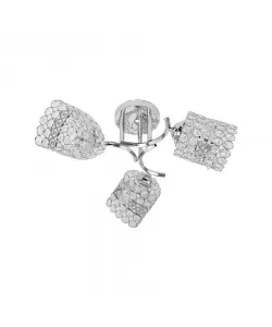 Lustra Catrina Cristal, 3*E27, Metal, Crom