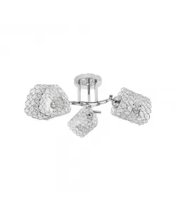Lustra Catrina Cristal, 3*E27, Metal, Crom