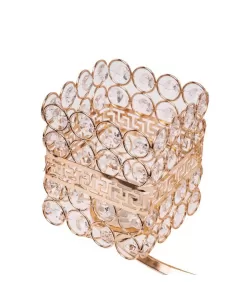 Lustra Catrina Cristal, 3*E27, Patrata, Auriu