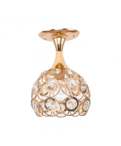 Lustra Chara Cristal, 1*E27, Metal, Auriu