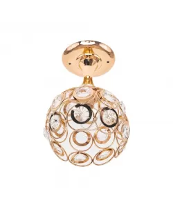 Lustra Chara Cristal, 1*E27, Metal, Auriu