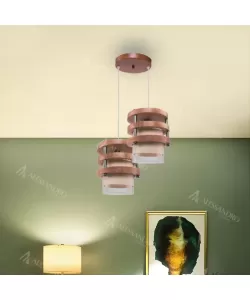 Lustra Eve , 2*E27, Maro Deschis, Lemn masiv