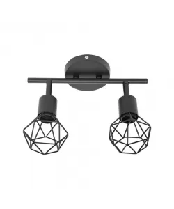 Lustra Hexagonit 2x E14 Negru