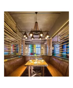 Lustra Indiana, 8*E27, Metal si Franghie, Negru