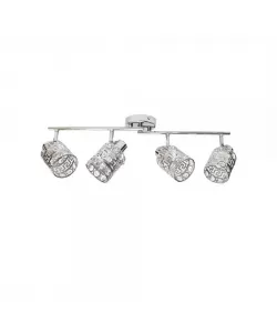 Lustra Irina, 4*E14, Crom, Metal si Cristal