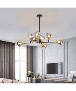 Lustra Jermija 8x E27 Auriu Negru