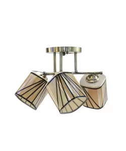 Lustra Juli, 3*E27, Maro si Crem, Metal cu Sticla