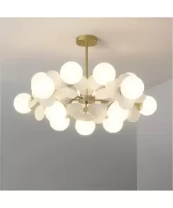 Lustra Lambda 8x G9 Alb Auriu