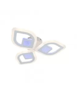 Lustra LED 3D Zeni cu Telecomanda, 60W, 2.4GHz, Acril, Alb