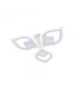 Lustra LED 3D Zeni cu Telecomanda, 60W, 2.4GHz, Acril, Alb