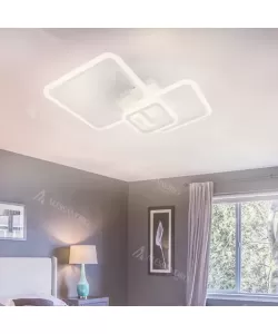 Lustra LED Adagio cu Telecomanda, 80W, 2.4GHz, Dimabila, Acril, Alb Lustra LED Adagio cu Telecomanda, 80W, 2.4GHz, Dimabila, Acril, Alb