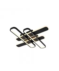 Lustra LED Afina cu Telecomanda, 120W, Acril si Metal, Negru