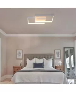 Lustra LED Ami cu Telecomanda, 62W, Alb, Acril, Dimabila Lustra LED Ami cu Telecomanda, 62W, Alb, Acril, Dimabila