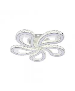 Lustra LED Amira cu Telecomanda, 2.4Ghz, 150W, Acril, Alb